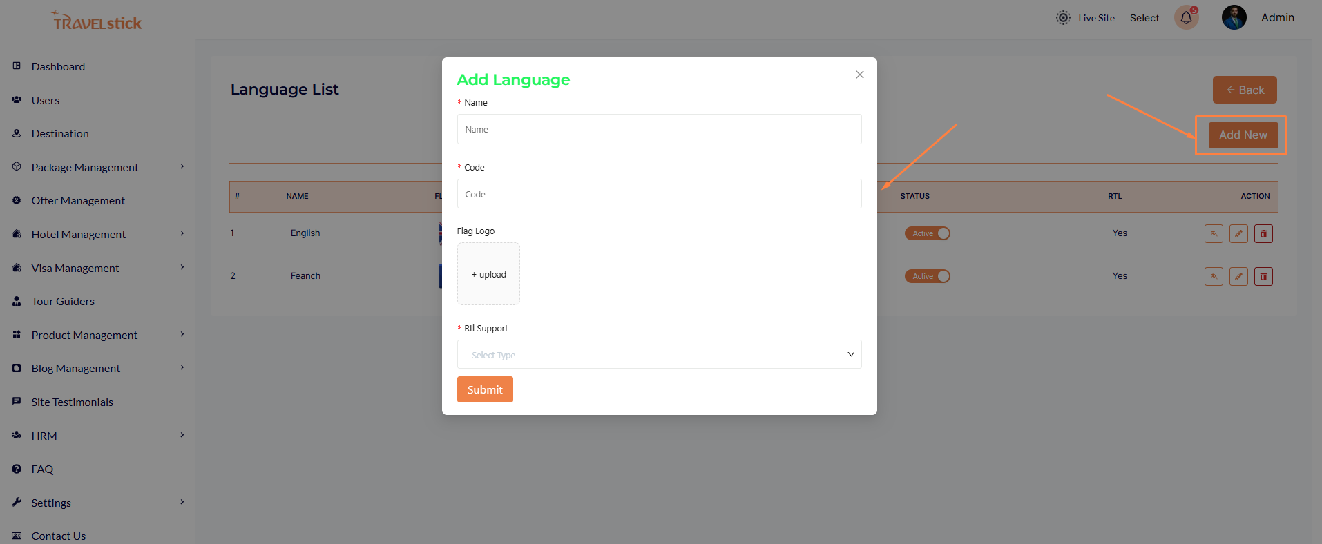 Add Language