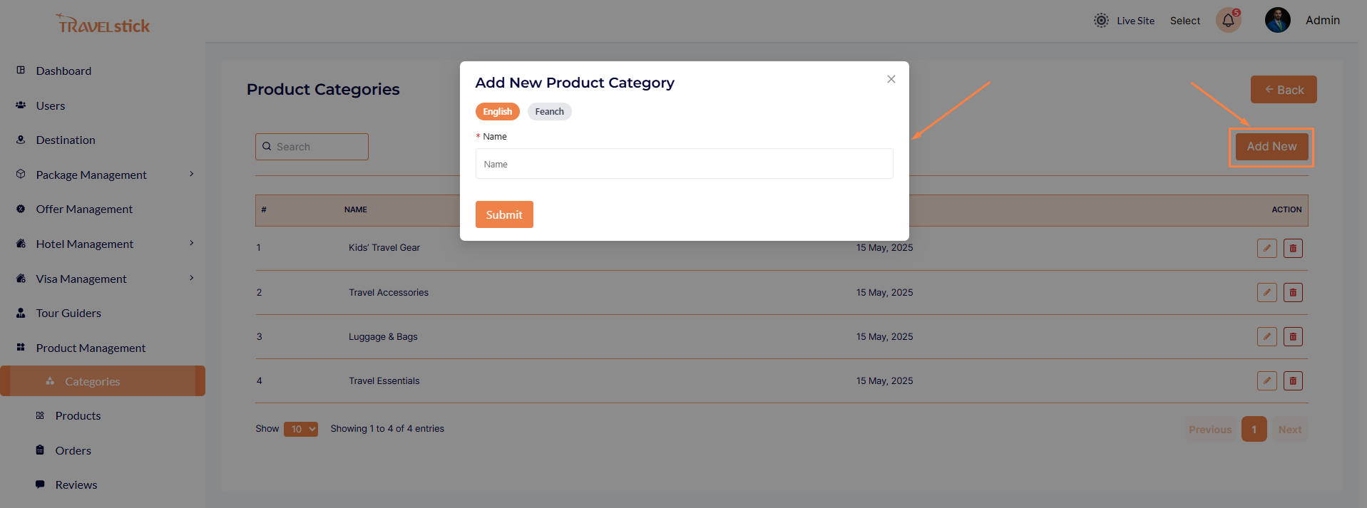 categories