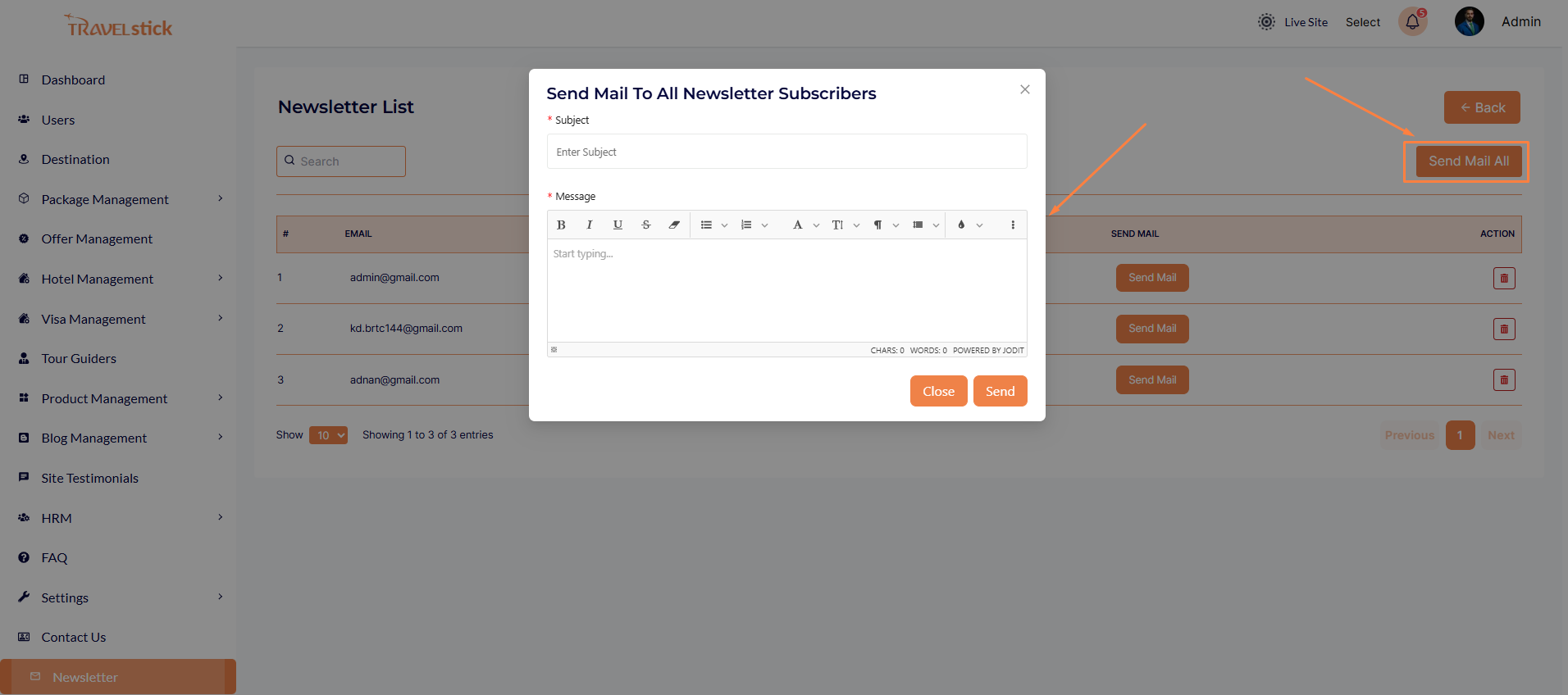 Send Mail All